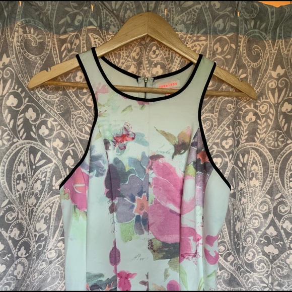 Floral Scuba Razorback Dress - Picture 2 of 6